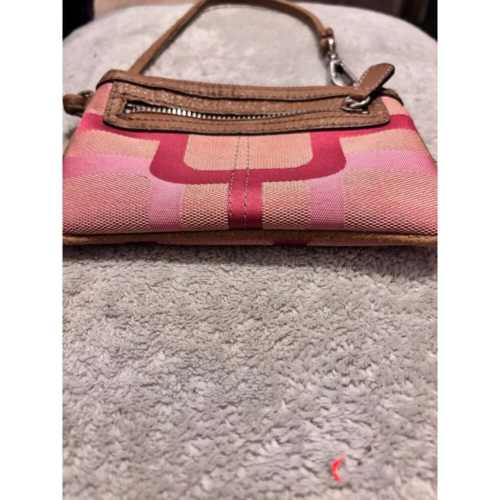 Vintage Y2K Nine West Beige Mini Pouch Wallet - Retro 2000s Coin Purse Clutch
